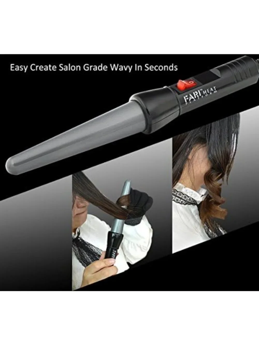 2-in-1 Travel Hair Curling Iron & Mini Flat Iron Set, Ceramic Wands, Heat Glove